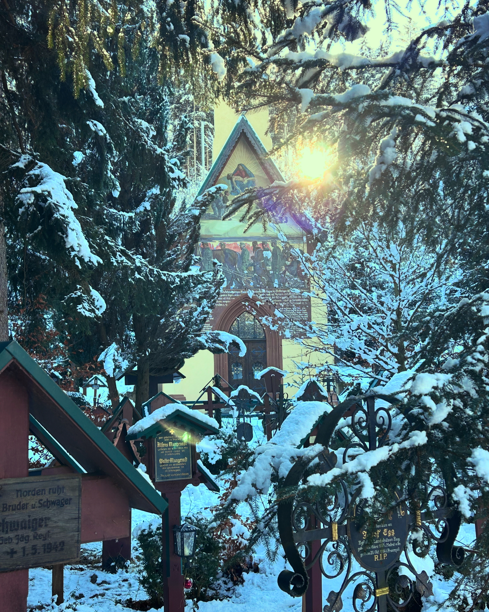 Tummelplatz Kreuzkapelle im Schnee